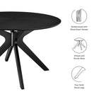 Modway Crossroads 47" Round Wood Dining Table