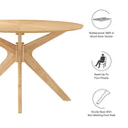 Modway Crossroads 47" Round Wood Dining Table