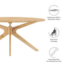 Modway Crossroads 63" Oval Wood Dining Table