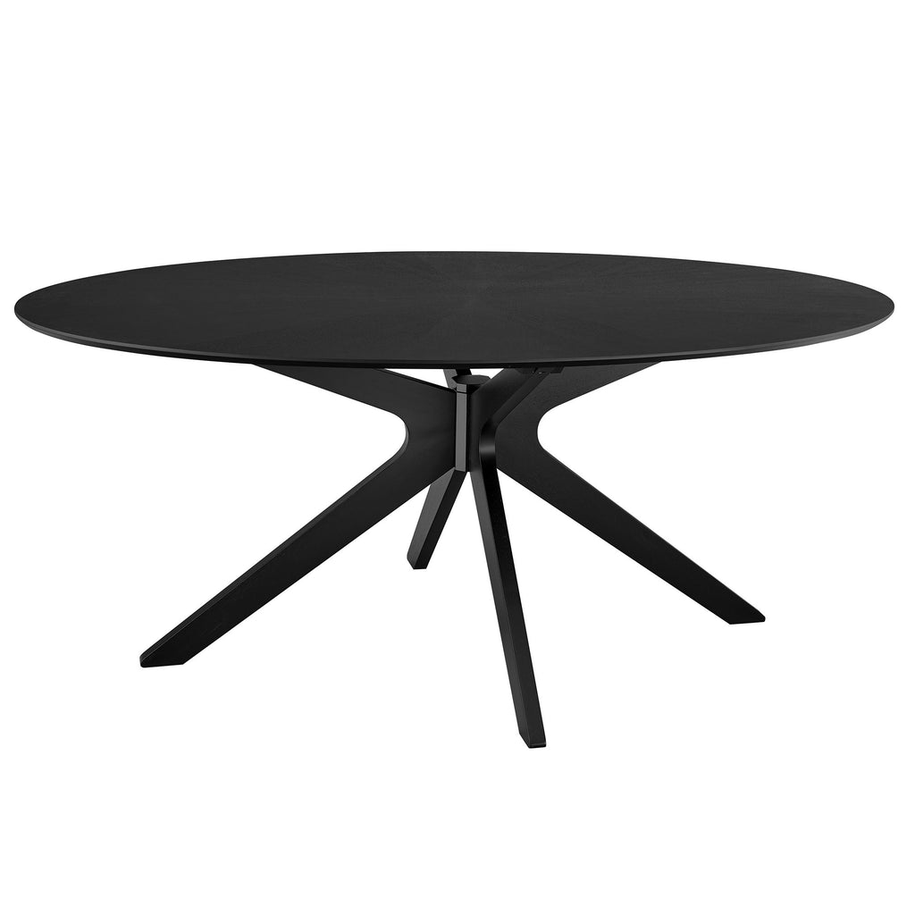 Modway Crossroads 71" Oval Wood Dining Table  