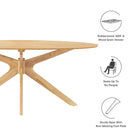 Modway Crossroads 71" Oval Wood Dining Table