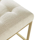 Modway Privy Gold Stainless Steel Upholstered Fabric Counter Stool
