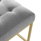 Modway Privy Gold Stainless Steel Upholstered Fabric Counter Stool