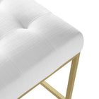Modway Privy Gold Stainless Steel Upholstered Fabric Counter Stool