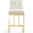 Modway Privy Gold Stainless Steel Performance Velvet Counter Stool