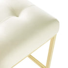 Modway Privy Gold Stainless Steel Performance Velvet Counter Stool