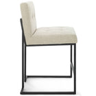 Modway Privy Black Stainless Steel Upholstered Fabric Counter Stool