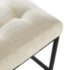 Modway Privy Black Stainless Steel Upholstered Fabric Counter Stool