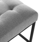 Modway Privy Black Stainless Steel Upholstered Fabric Counter Stool