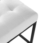 Modway Privy Black Stainless Steel Upholstered Fabric Counter Stool