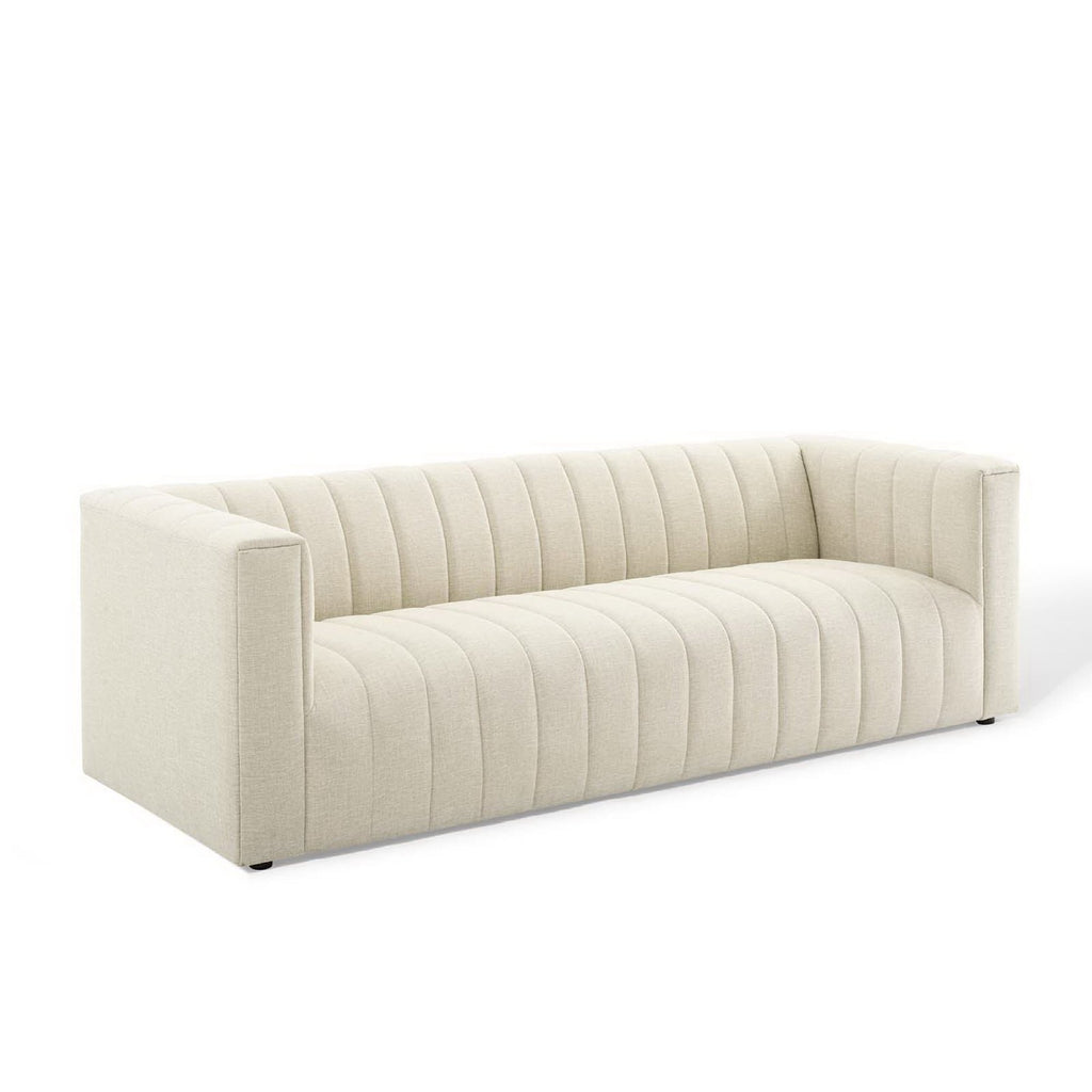 Modway Reflection Channel Tufted Upholstered Fabric Sofa  