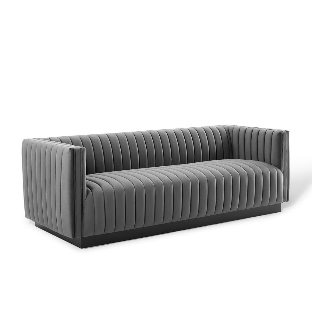 Modway Conjure Channel Tufted Velvet Sofa  