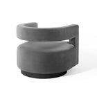 Modway Spin Cutaway Performance Velvet Swivel Armchair