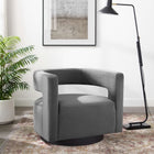 Modway Spin Cutaway Performance Velvet Swivel Armchair