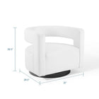 Modway Spin Cutaway Performance Velvet Swivel Armchair