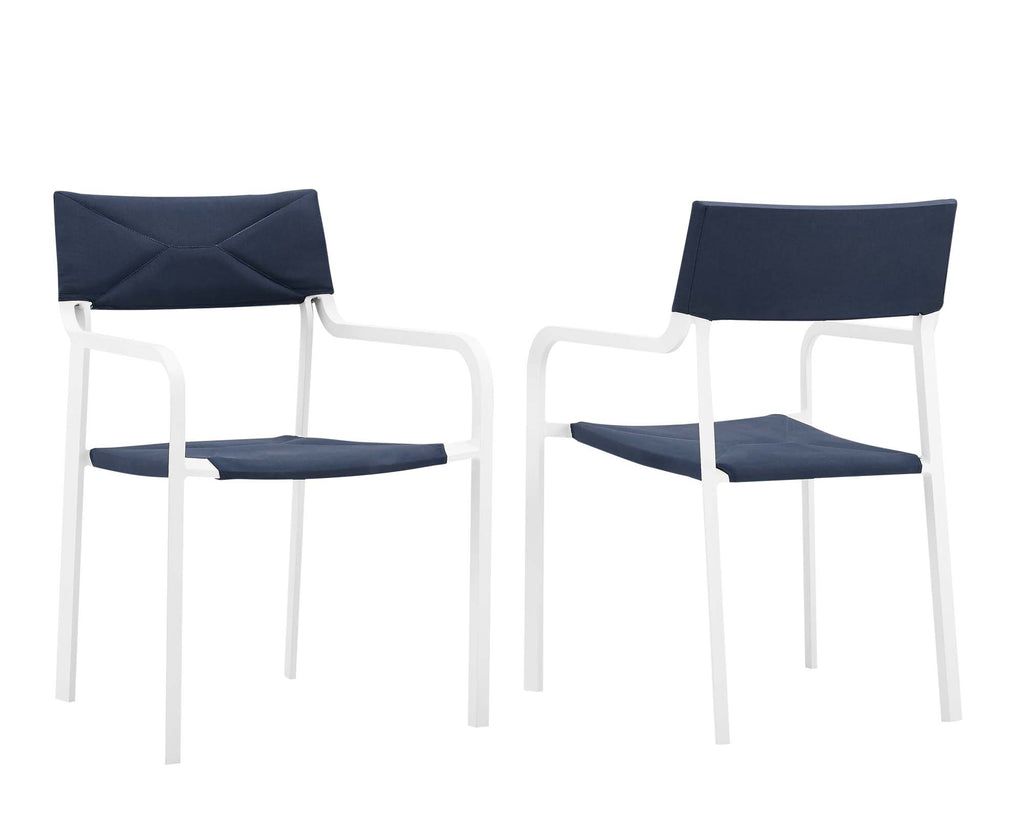 Modway Raleigh Outdoor Patio Aluminum Armchair Set of 2  