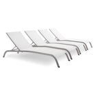 Modway Savannah Outdoor Patio Mesh Chaise Lounge Set of 4  