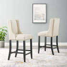 Modway Baron Upholstered Fabric Counter Stool Set of 2