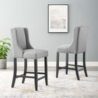 Modway Baron Upholstered Fabric Counter Stool Set of 2