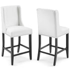 Modway Baron Faux Leather Counter Stool Set of 2  