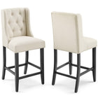 Modway Baronet Upholstered Fabric Counter Bar Stool Set of 2  