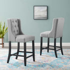 Modway Baronet Upholstered Fabric Counter Bar Stool Set of 2