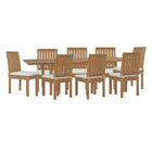Modway Marina 9 Piece Outdoor Patio Teak Dining Set EEI-4033