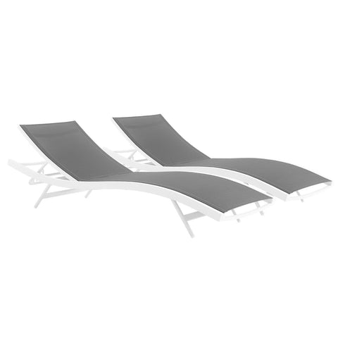 Modway Glimpse Outdoor Patio Mesh Chaise Lounge Set of 2  