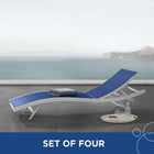 Modway Glimpse Outdoor Patio Mesh Chaise Lounge Set of 4