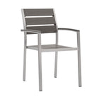 Modway Shore Outdoor Patio Aluminum Dining Armchair Set of 2