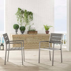 Modway Shore Outdoor Patio Aluminum Dining Armchair Set of 2