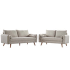 Modway Revive Upholstered Fabric Sofa and Loveseat Set  