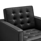 Modway Loft Tufted Vegan Leather Armchairs Set of 2