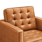 Modway Loft Tufted Vegan Leather Armchairs Set of 2