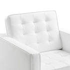 Modway Loft Tufted Vegan Leather Armchairs Set of 2