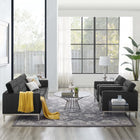 Modway Loft 3-Piece Tufted Vegan Leather Furniture Set