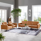 Modway Loft 3-Piece Tufted Vegan Leather Furniture Set