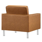 Modway Loft 3-Piece Tufted Vegan Leather Furniture Set