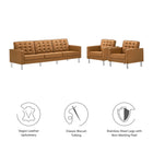 Modway Loft 3-Piece Tufted Vegan Leather Furniture Set