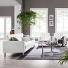 Modway Loft 3-Piece Tufted Vegan Leather Furniture Set