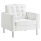 Modway Loft 3-Piece Tufted Vegan Leather Furniture Set