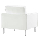 Modway Loft 3-Piece Tufted Vegan Leather Furniture Set