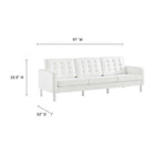 Modway Loft 2-Piece Tufted Vegan Leather Furniture Set