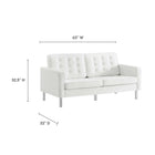 Modway Loft 2-Piece Tufted Vegan Leather Furniture Set