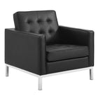 Modway Loft 3 Piece Tufted Upholstered Faux Leather Set EEI-4107