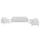 Modway Loft 3 Piece Tufted Upholstered Faux Leather Set EEI-4107