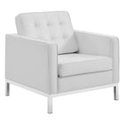 Modway Loft 3 Piece Tufted Upholstered Faux Leather Set EEI-4107