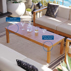 Modway Upland Outdoor Patio Teak Wood Coffee Table