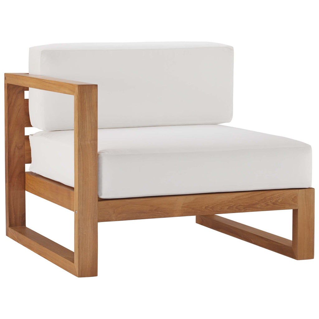 Modway Upland Outdoor Patio Teak Wood Left-Arm Chair  