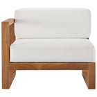 Modway Upland Outdoor Patio Teak Wood Left-Arm Chair
